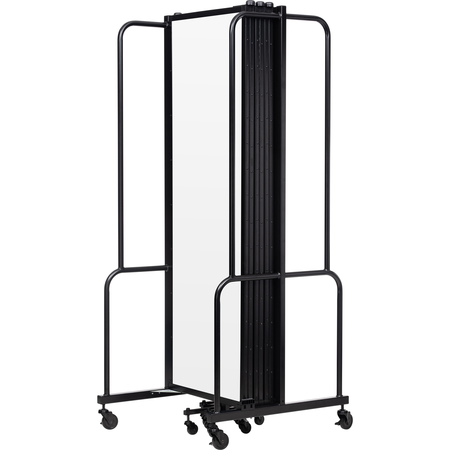 National Public Seating NPS Room Divider, 6' Height, 7 Sections, Clear Acrylic Panels RDB6-7CA